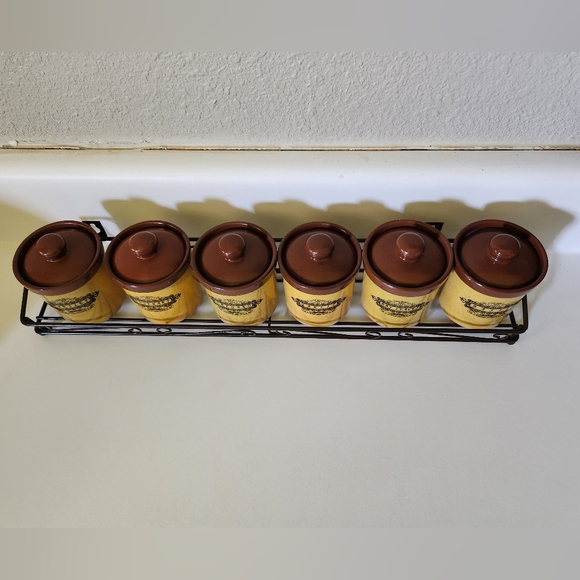 Vintage Spice Keeper Jars Rack - Picture 2 of 10